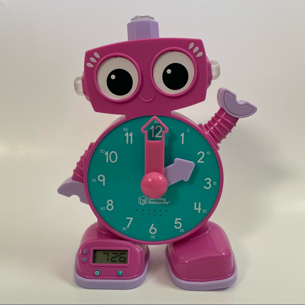 Learning Resources Tock The Learning Clock Robot Pink